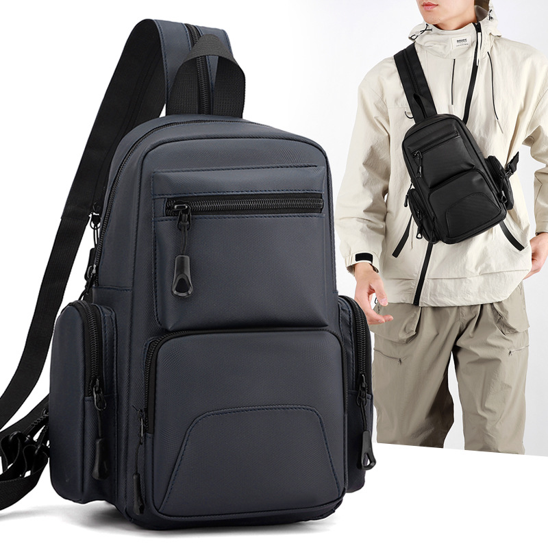 Men'S Fashion Bag - حقيبة صدر رجالية جديدة عصرية متعددة