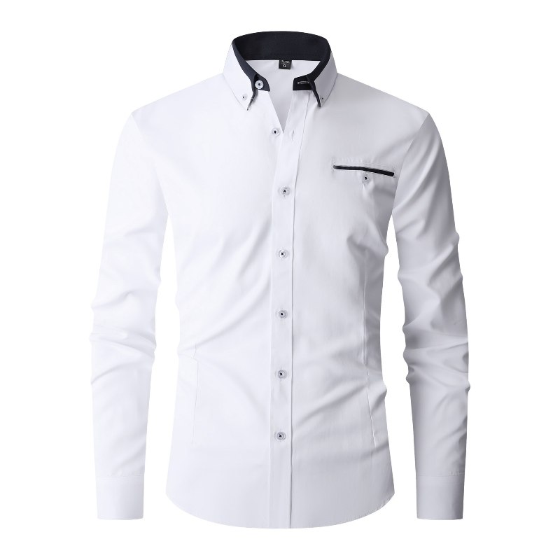 Mens Fashion Dress - قميص رجالي رسمي بأكمام طويلة للمكتب