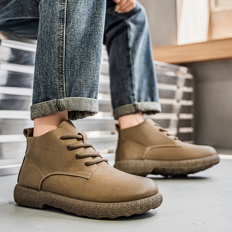 Men'S Fashion For 30 Year Olds - أحذية الكاحل للرجال أحذية بنية قصيرة