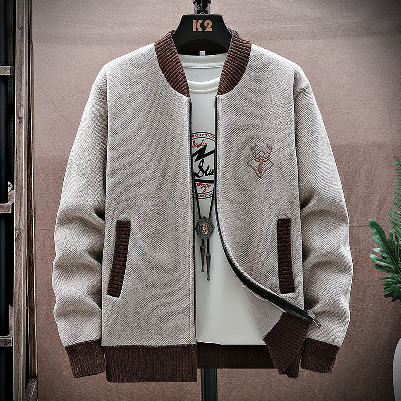 Men'S Fashion Zip Sweater - الرجال سترة محبوك Sweatercoat 2025 الخريف