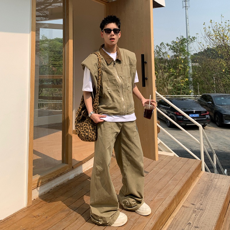 Mens Fashion Casual - سترة دنيم رجالية بتصميم عصري من