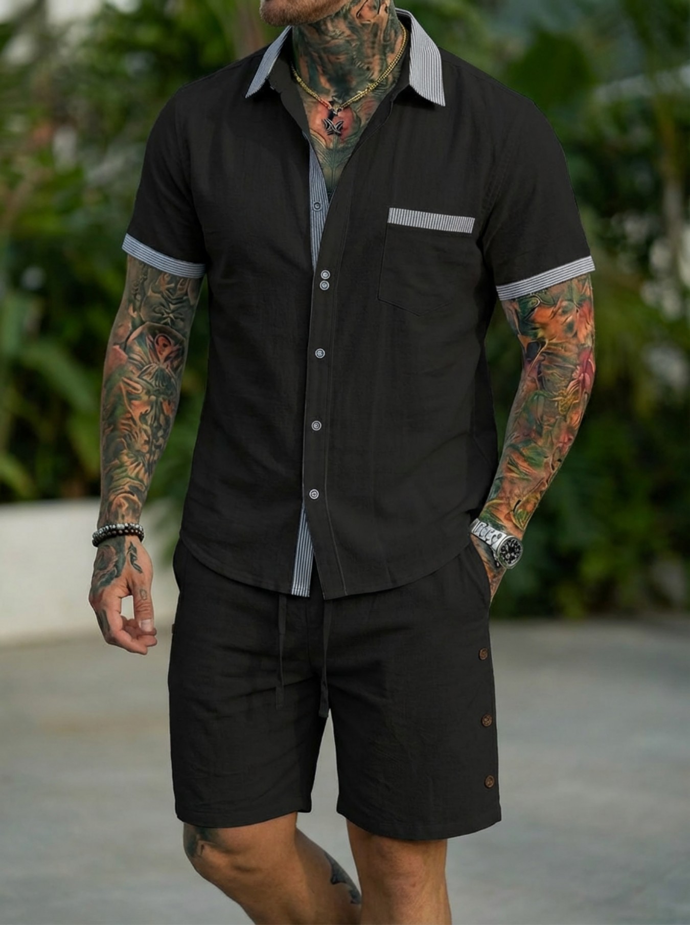 Men'S Fashion 2026 - طقم قميص رجالي بتصميم كوبي عصري