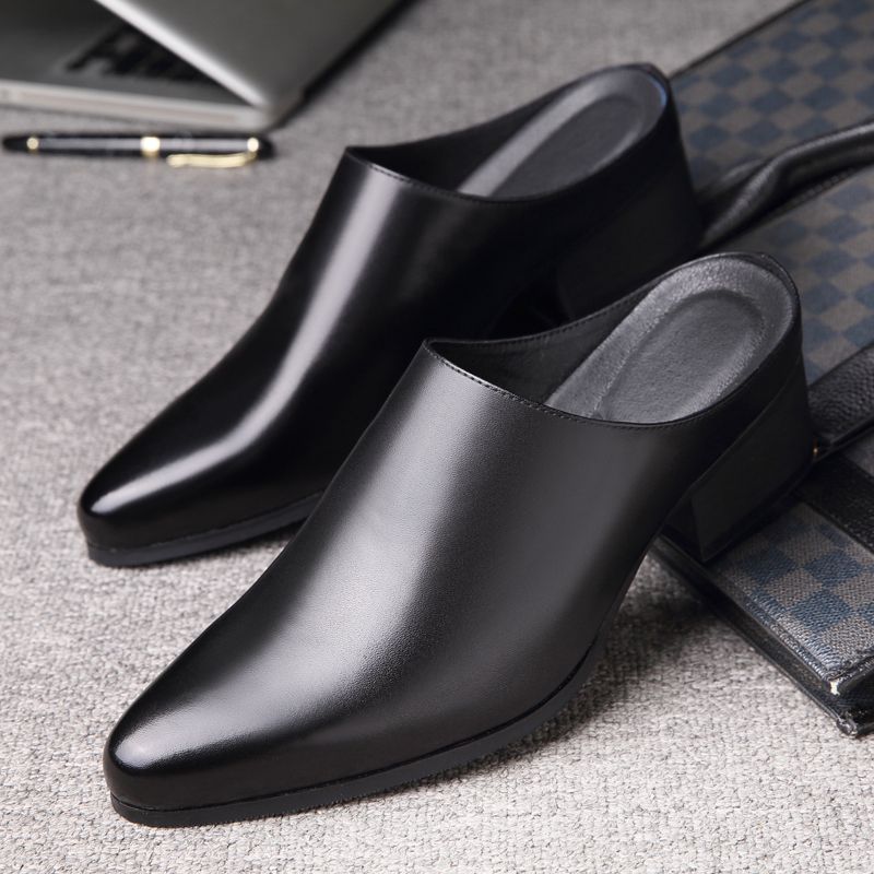 Mens Fashion Dress - صنادل رجالية مدببة، أحذية جلدية أنيقة