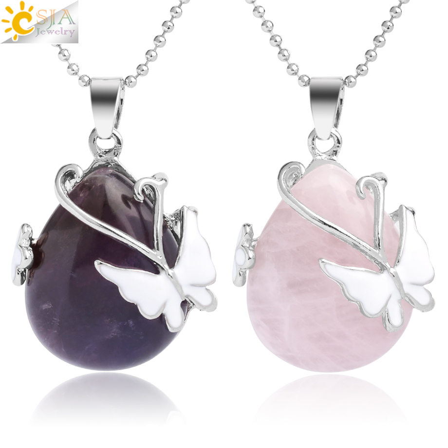 Men'S Fashion Jewelry - قلادة CSJA على شكل فراشة مع