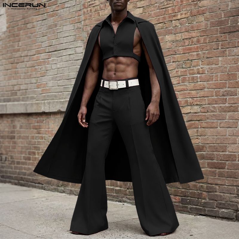طقم رجالي من INCERUN بلون موحد - مراجعة Men'S Fashion 2026 وسعره