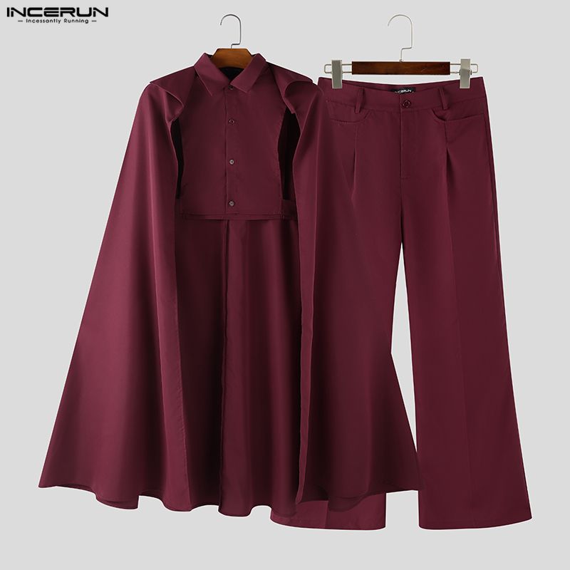 طقم رجالي من INCERUN بلون موحد - مراجعة Men'S Fashion 2026 وسعره