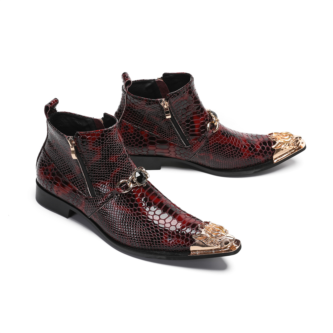 أحذية كاحل رجالية من الجلد الط - مراجعة Mens Fashion Dress وسعره