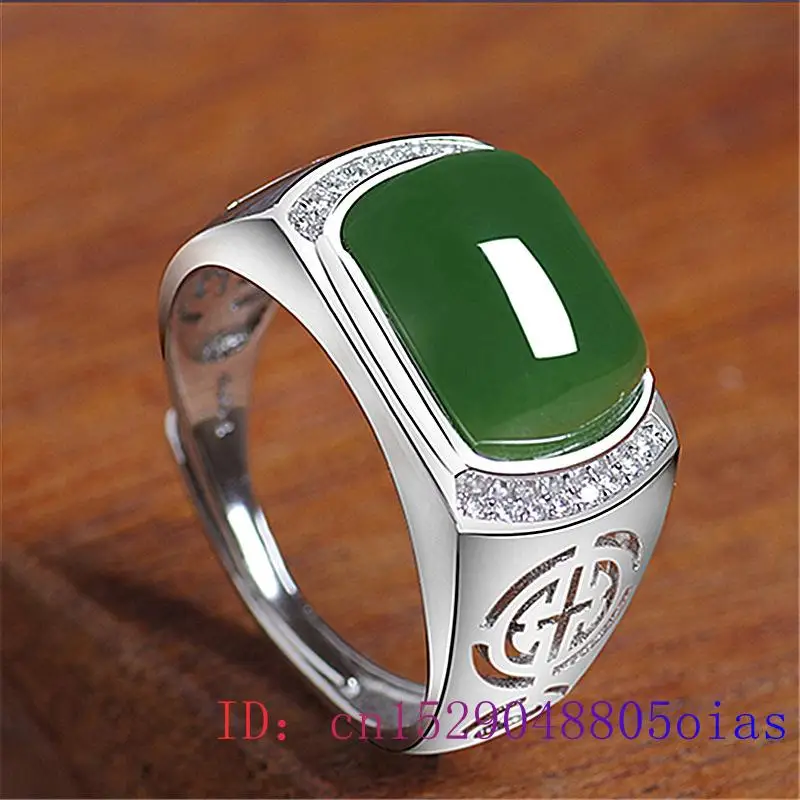 الأخضر اليشم خاتم هدايا أزياء  - مراجعة Men'S Fashion Jewelry وسعره