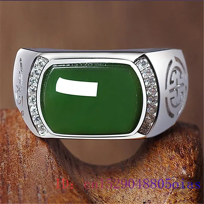 الأخضر اليشم خاتم هدايا أزياء  - مراجعة Men'S Fashion Jewelry وسعره