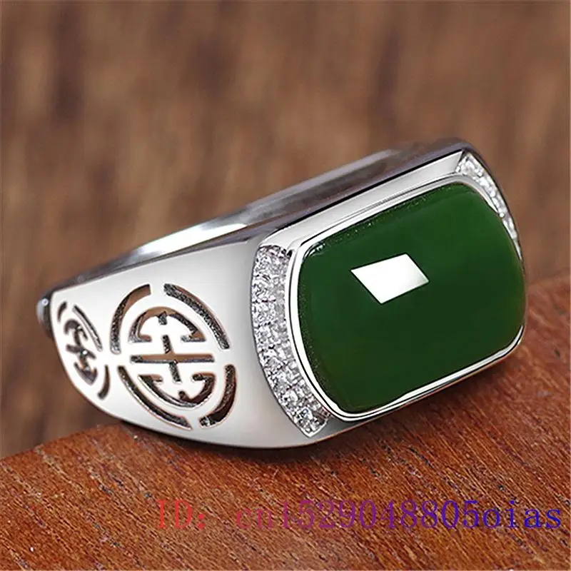 الأخضر اليشم خاتم هدايا أزياء  - مراجعة Men'S Fashion Jewelry وسعره