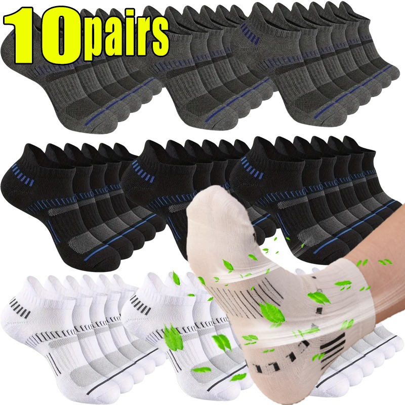 1-10 أزواج تنفس شبكة الرجال ال - مراجعة Socks Ankle Men وسعره