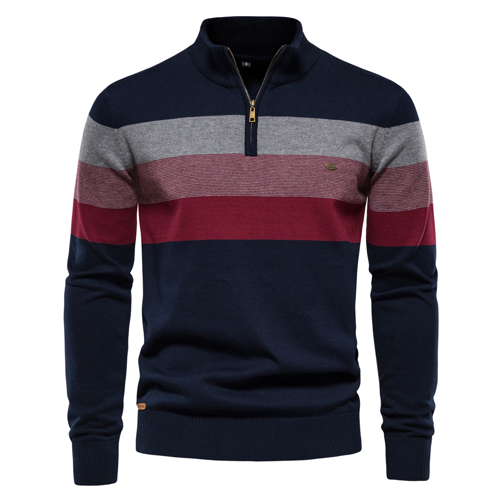 AIOPESON الرجال المرقعة البلوز - مراجعة Men'S Fashion Zip Sweater وسعره