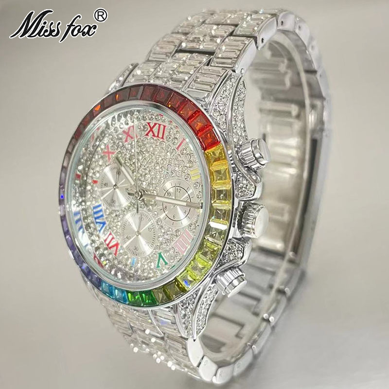 MISSFOX الفاخرة مثلج ساعة للرج - مراجعة Men'S Fashion Magazine وسعره