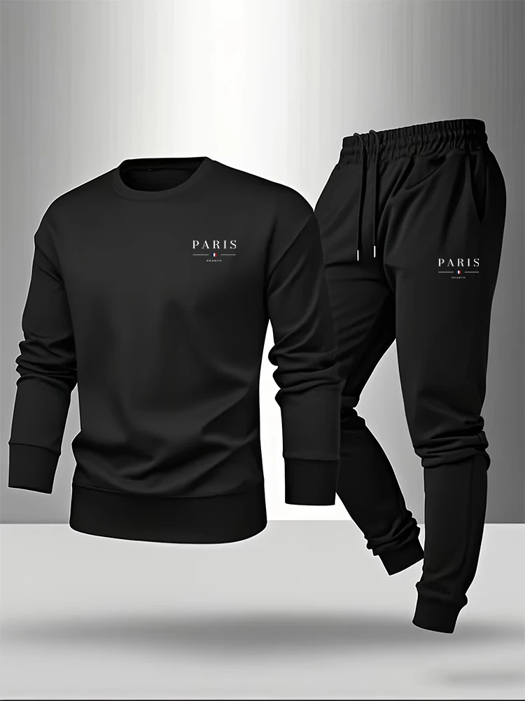 طقم رجالي بطبعة باريس: سويت شي - مراجعة Paris Men'S Fashion وسعره