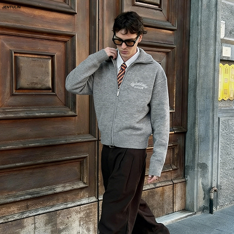 ريترو سبلايدد ​ ​ كارديجان نسا - مراجعة Men'S Fashion Zip Sweater وسعره