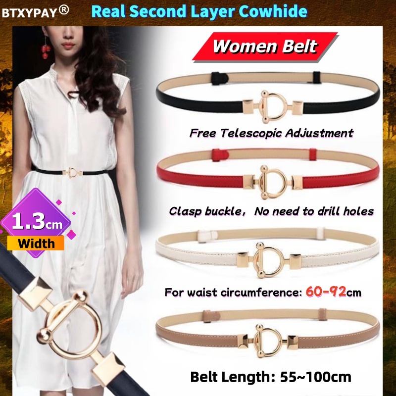 1.3 سنتيمتر عرض 1 متر النساء O - مراجعة Leather Belt Braided وسعره