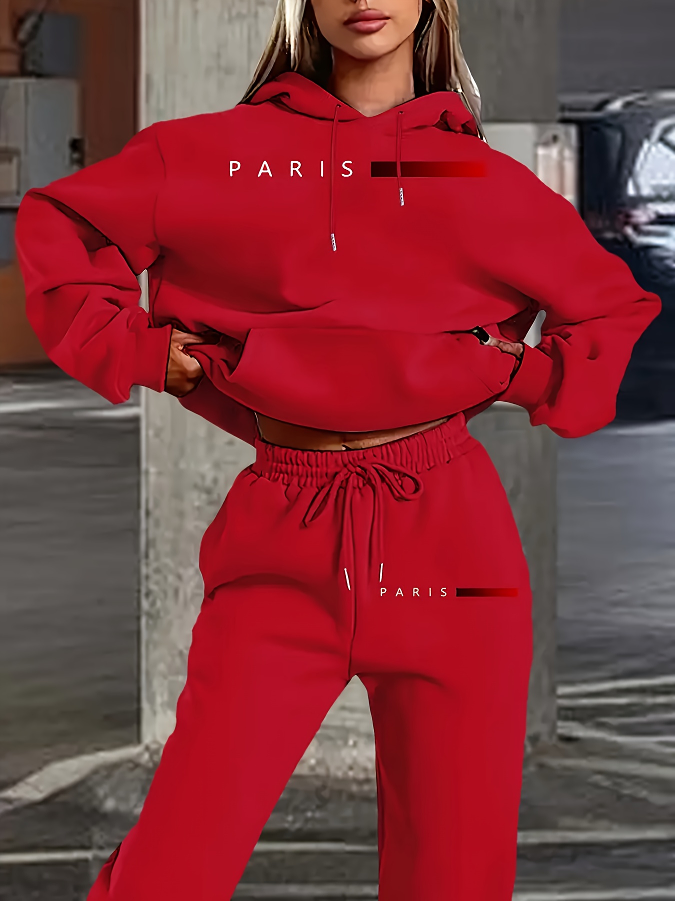 طقم نسائي جديد: هودي وبنطلون ب - مراجعة Paris Men'S Fashion وسعره